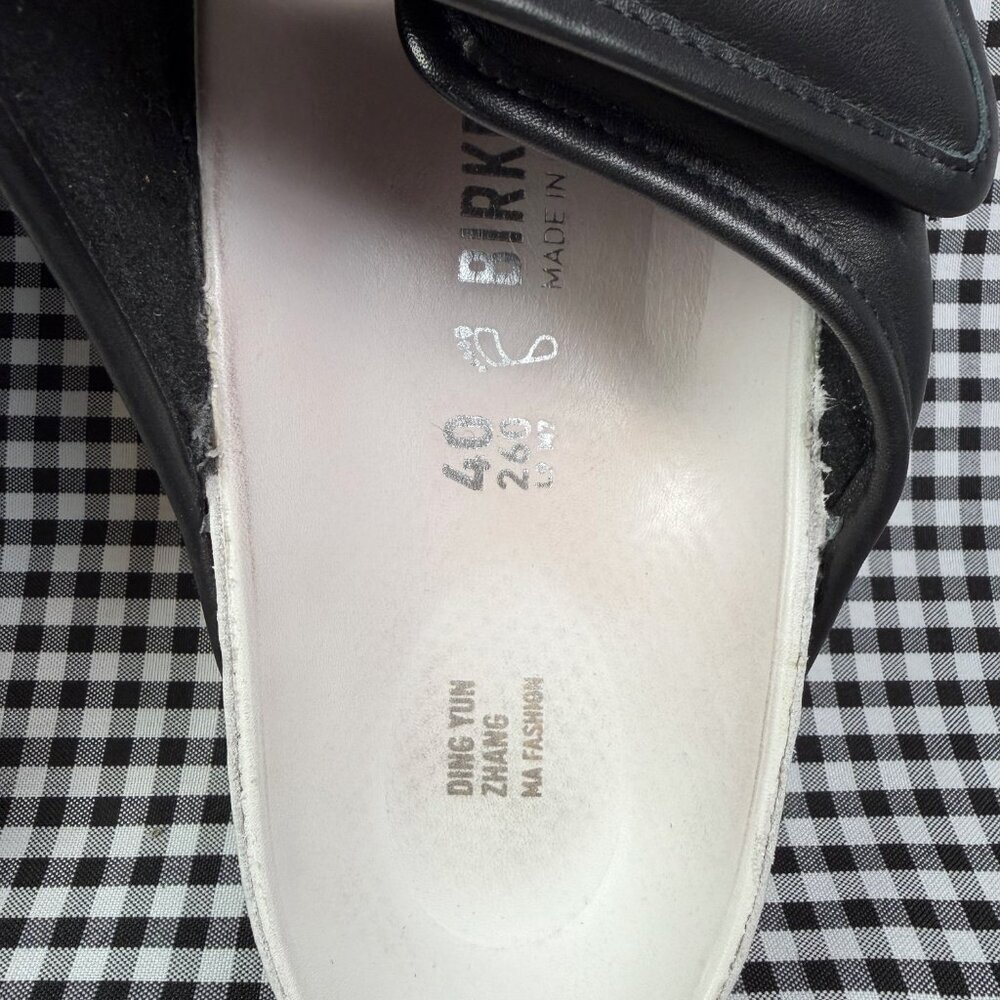 Birkenstock 1774 CSM Cosy Sandals by Dingyun Zhang Black Leather Size EU 40 US 9 - Picture 2 of 4